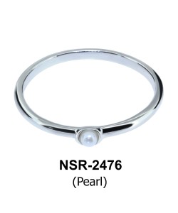 Pearl Silver Rings NSR-2476-PI