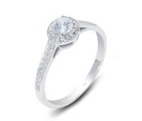 CZ Paved Band Silver Ring NSR-2897