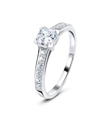 Paved CZ Band Silver Ring NSR-2899