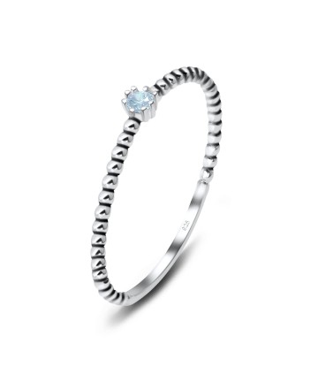 Dot Strip with CZ Silver Ring NSR-2917 (L.SA)