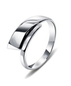 Rhodium Plated Roll Silver Ring NSR-3906-RP