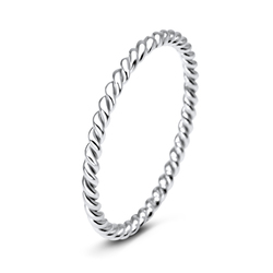 Silver Ring Plain Spiral NSR-420