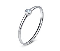 Rhodium Plated CZ Silver Rings NSR-533-RP