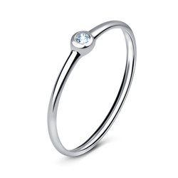 Rhodium Plated CZ Silver Rings NSR-533-RP