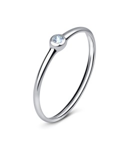 Rhodium Plated CZ Silver Rings NSR-533-RP