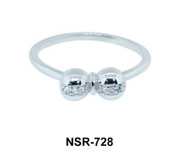 Double Grooved Silver Ring NSR-728