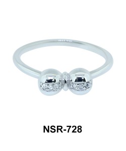 Double Grooved Silver Ring NSR-728