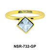 Silver Ring CZ Diamond Shaped NSR-732
