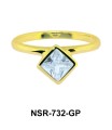 Silver Ring CZ Diamond Shaped NSR-732