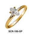 Oval CZ Silver Ring SCR-106