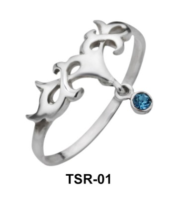 Inverted Crown Shaped Silver Ring TSR-01