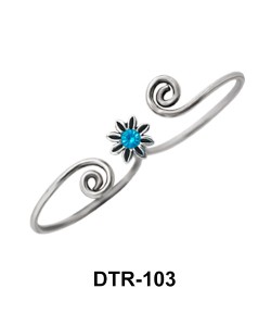 Flower Silver Toe Ring DTR-103