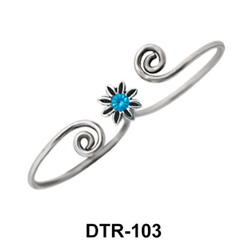 Flower Silver Toe Ring DTR-103