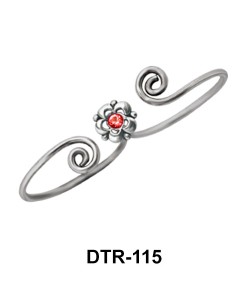 Floral Silver Toe Ring DTR-115