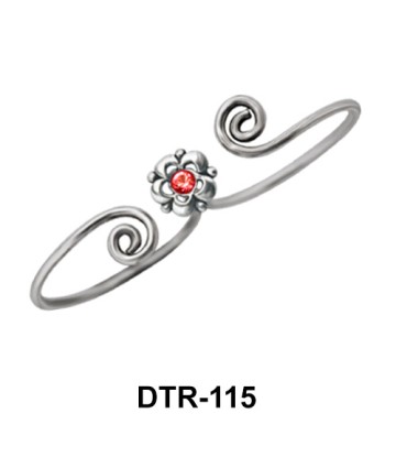 Floral Silver Toe Ring DTR-115
