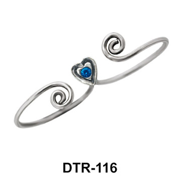 Heart Silver Toe Ring DTR-116