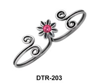 Flower Silver Toe Ring DTR-203