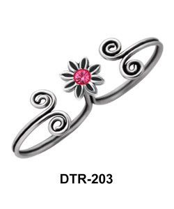 Flower Silver Toe Ring DTR-203