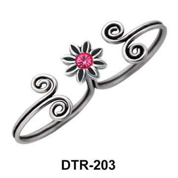 Flower Silver Toe Ring DTR-203