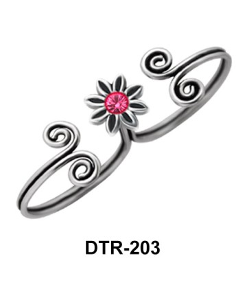 Flower Silver Toe Ring DTR-203