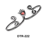 Palm Silver Toe Ring DTR-222