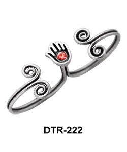 Palm Silver Toe Ring DTR-222