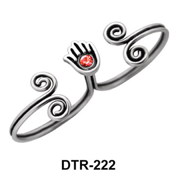 Palm Silver Toe Ring DTR-222