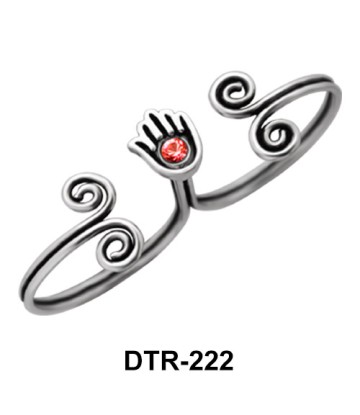 Palm Silver Toe Ring DTR-222