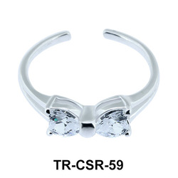 Toe Ring Bow Shaped TR-CSR-59