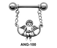 Swinging Fairy Shaped Nipple Piercing ANG-100 