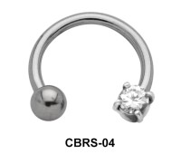 Round Stone Nipple Piercing Circular Barbells CBRS-04