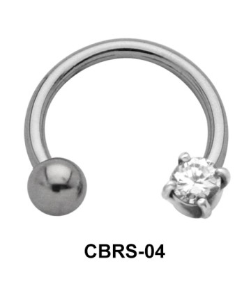 Round Stone Nipple Piercing Circular Barbells CBRS-04