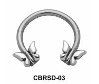 Plain Butterfly Nipple Circular Barbell CBRSD-03