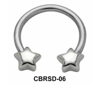 Plain Stars Nipple Circular Barbell CBRSD-06