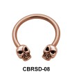 Head Skull Nipple Circular Barbell CBRSD-08