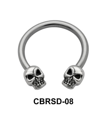Head Skull Nipple Circular Barbell CBRSD-08