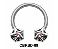 Shiny Stars Nipple Circular Barbell CBRSD-09