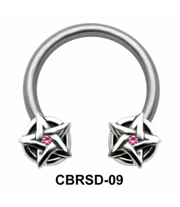 Shiny Stars Nipple Circular Barbell CBRSD-09