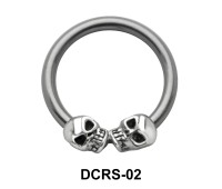 Skull Nipple Piercing Closure Ring DCRS-02 
