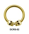 Skull Nipple Piercing Closure Ring DCRS-02 