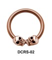 Skull Nipple Piercing Closure Ring DCRS-02 