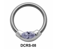 CZ Stone Nipple Piercing Closure Ring DCRS-08