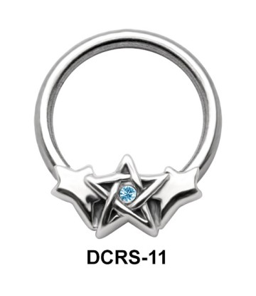 Star Nipple Piercing Closure Ring DCRS-11