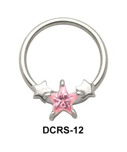 Stars Nipple Piercing Closure Ring DCRS-12