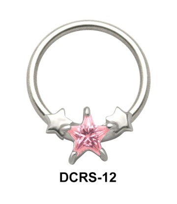 Stars Nipple Piercing Closure Ring DCRS-12