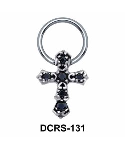 Designer Cross Nipple Piercing Closure Ring DCRS-131