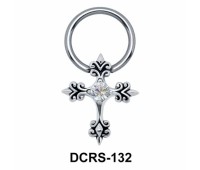 Innovative Cross Nipple Piercing Closure Ring DCRS-132