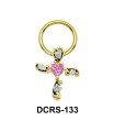 Stone Heart Nipple Piercing Closure Ring DCRS-133