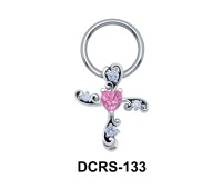 Stone Heart Nipple Piercing Closure Ring DCRS-133