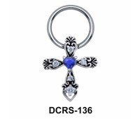 Heart Cross Nipple Piercing Closure Ring DCRS-136